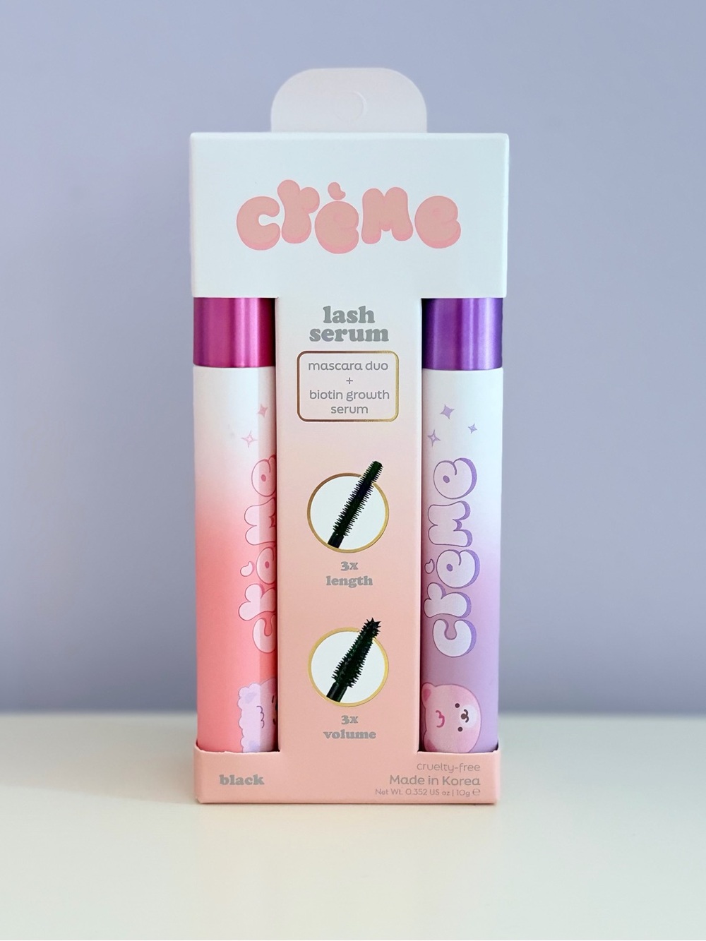 NEW Crème Lash Serum Mascara Duo & Biotin Growth Serum Black